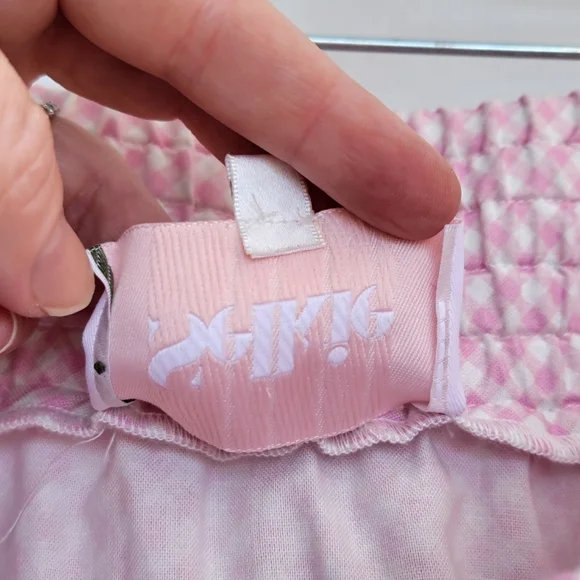 Selkie Ice Cream Gingham Belle Skirt Size Small Pink White Checkered Ruffled - Picture 11 of 16